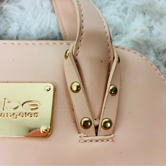 BEBE Nude blush faux Leather Crossbody purse - Picture 10 of 17